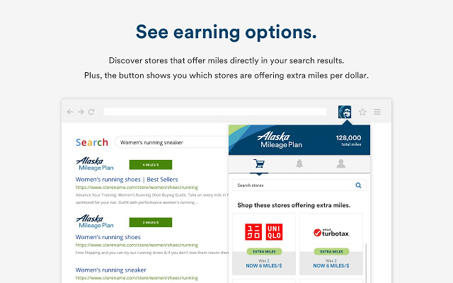 Mileage Plan™ Shopping button