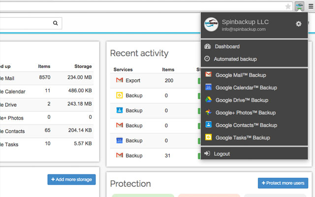 Spinbackup – Backup for Google Apps™