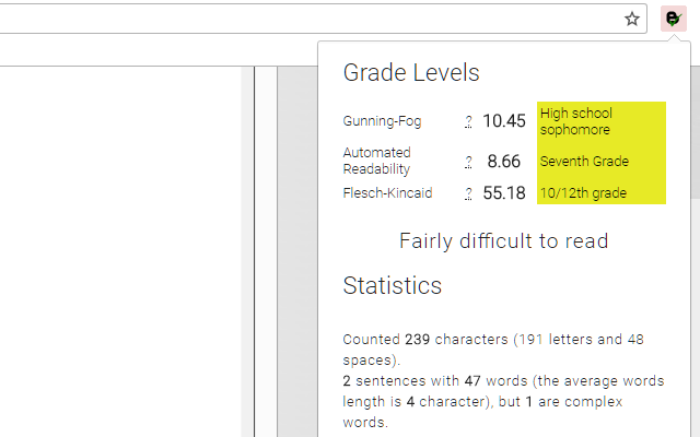 TRAY Readability tool