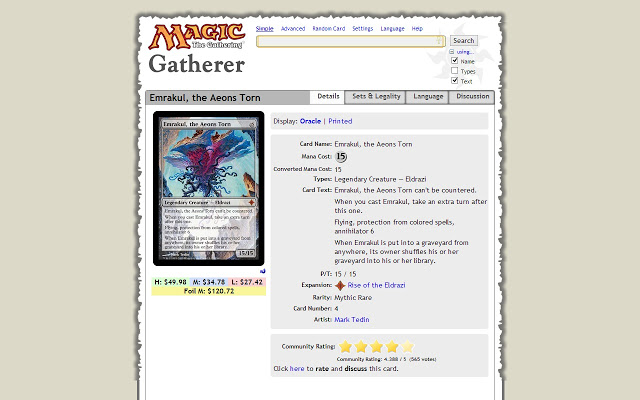 MTG Price Gatherer