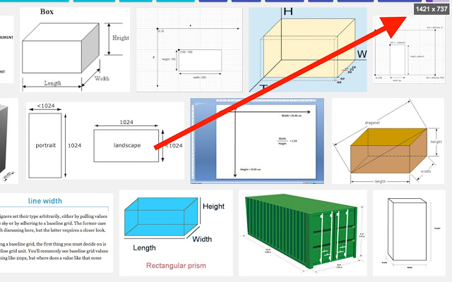 Width and Height Display