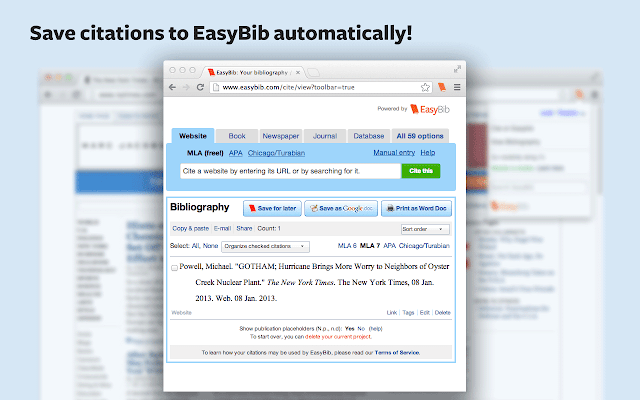 EasyBib Toolbar