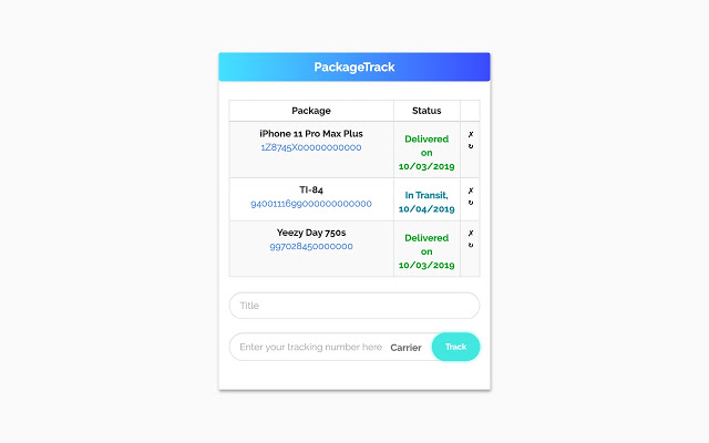 PackageTrack – 包跟踪器