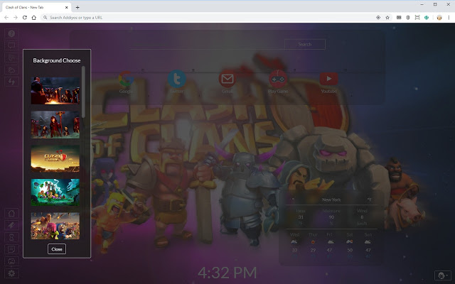 Clash of Clans New Tab