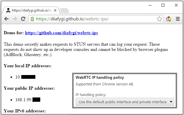 WebRTC Leak Prevent Toggle