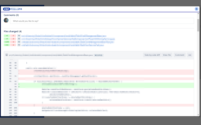 Bitbucket pull request overview