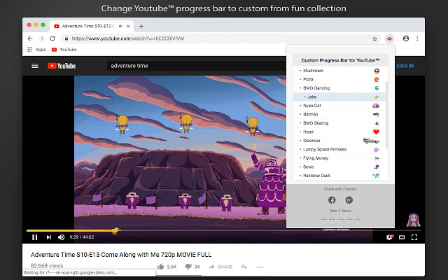 Custom Progress Bar for YouTube™