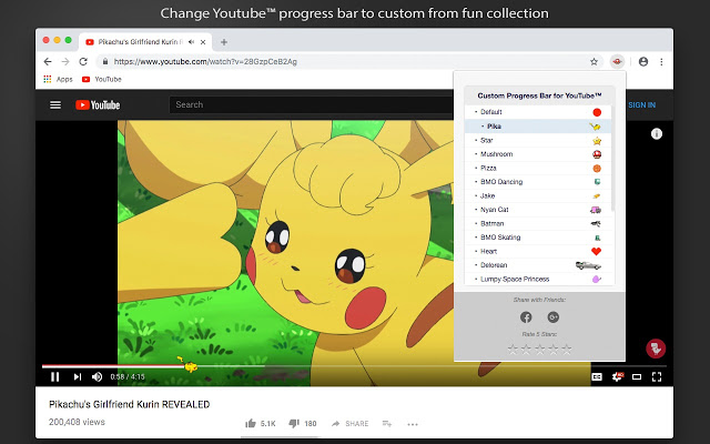 Custom Progress Bar for YouTube™