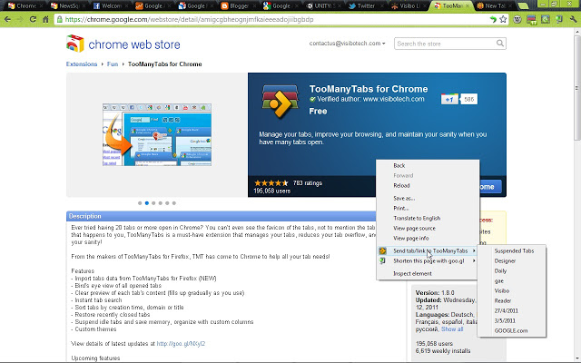 TooManyTabs for Chrome