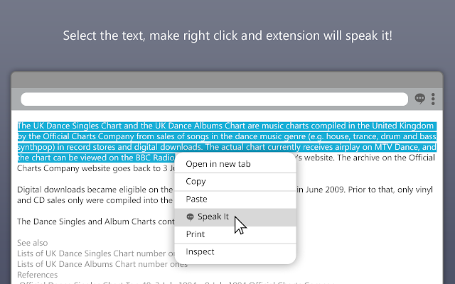 Speak It for Chrome – 文字到语音