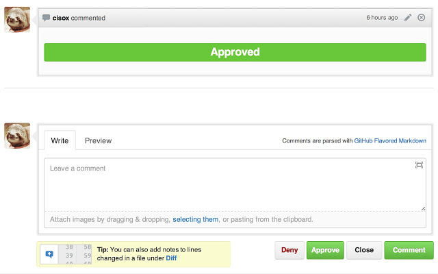 GitHub Approve/Deny