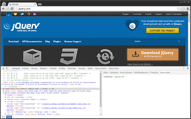 Gimle jQuery Chrome