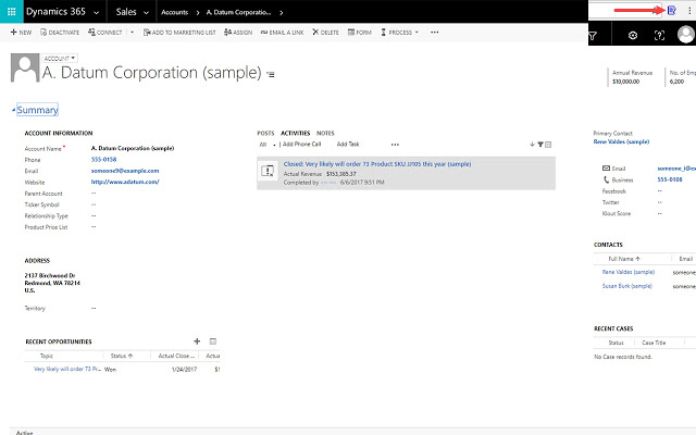 Dynamics CRM 365 Edit Displayed Form